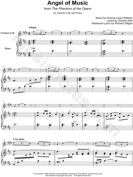 Angel of Music - Clarinet & Piano