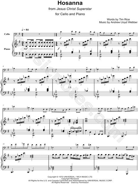 Hosanna - Cello & Piano