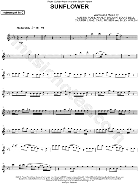 Sunflower - C Instrument