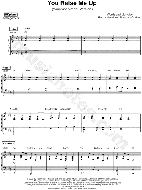 You Raise Me Up [accompaniment version]