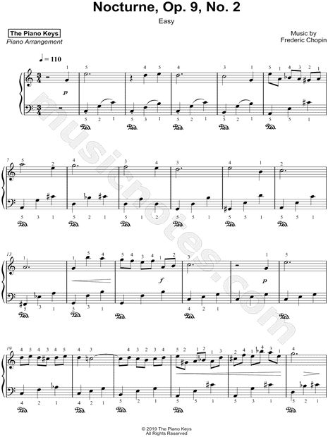 Nocturne, Op. 9, No. 2 [easy]