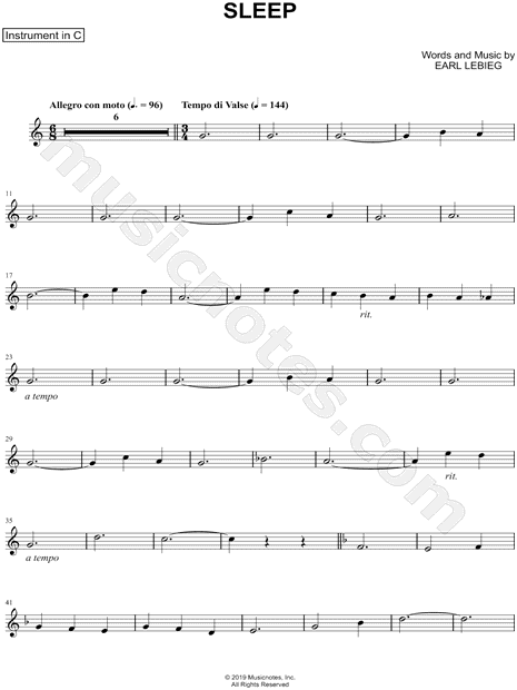 Sleep - C Instrument