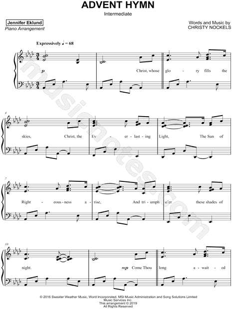 Advent Hymn [intermediate]