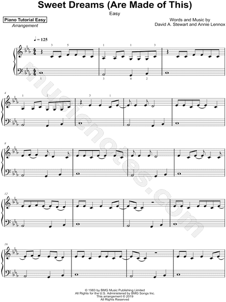Sweet Dreams (Are Made of This) [easy]