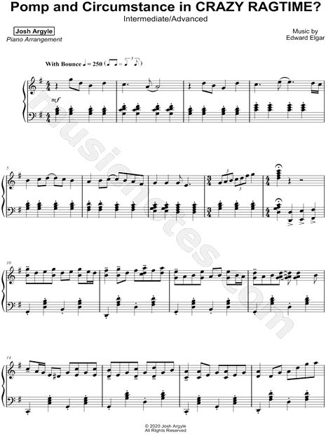 Pomp and Circumstance in CRAZY RAGTIME? [intermediate/advanced]