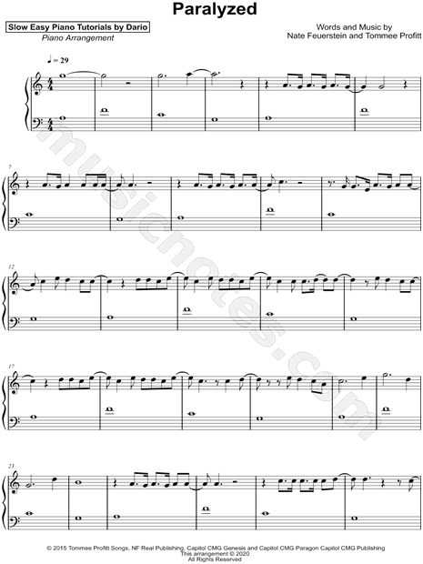 Paralyzed [Slow Easy Piano Tutorial]
