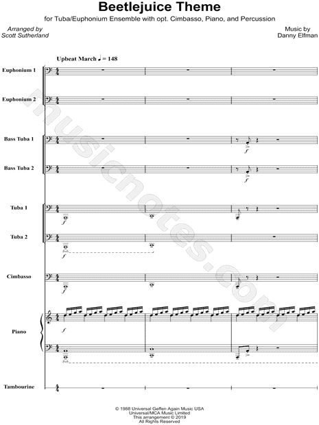 Beetlejuice Theme - Tuba / Euphonium Ensemble
