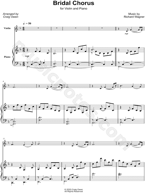Bridal Chorus - Violin & Piano
