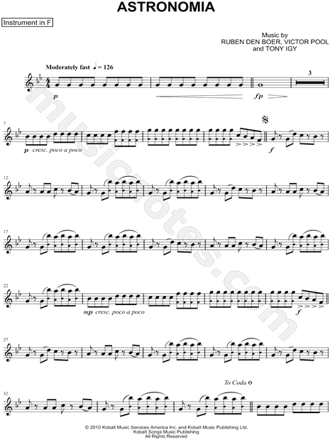 Astronomia (Coffin Dance Meme Song) - F Instrument