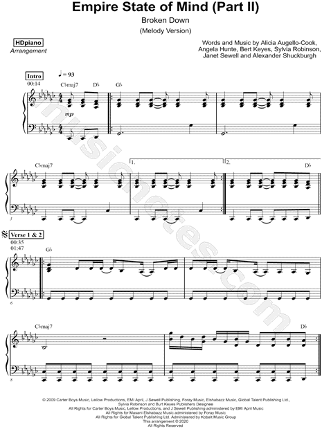 Empire State of Mind (Part II) [melody version]