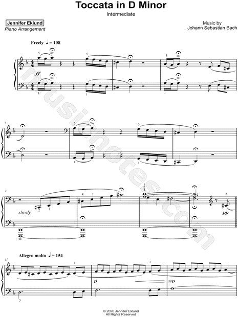 Toccata in D Minor, BWV 565 [intermediate]