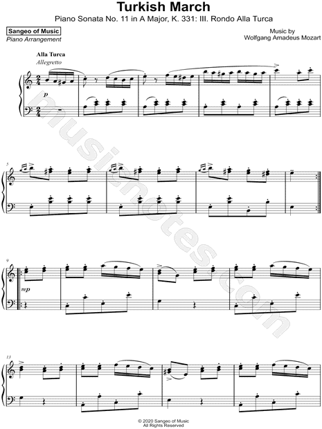 Piano Sonata in A Major, K. 331: Rondo alla Turca