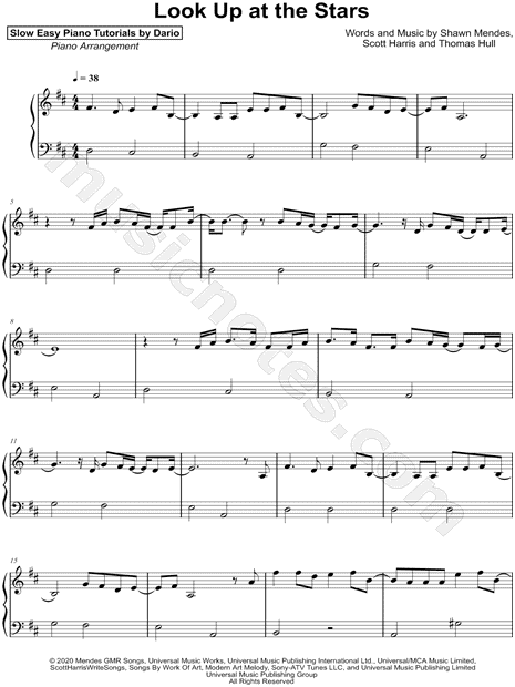 Look Up at the Stars [Slow Easy Piano Tutorial]