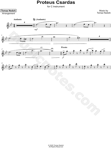 Proteus Csardas - C Instrument