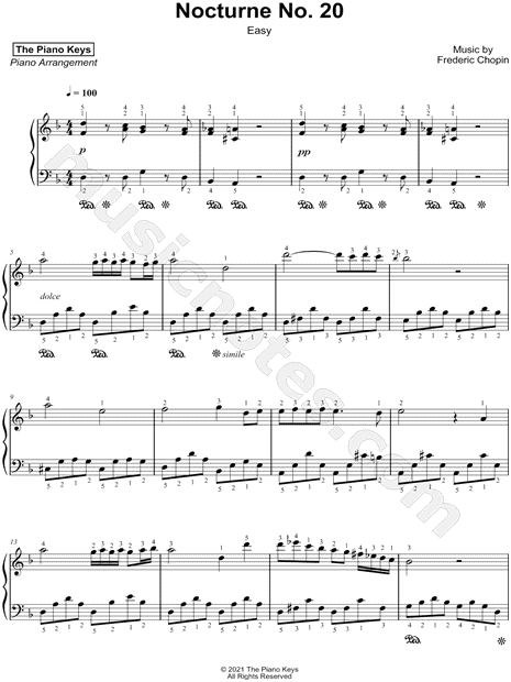 Nocturne No. 20, Op. posth. [easy]