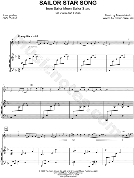 Sailor Star Song - Violin & Piano