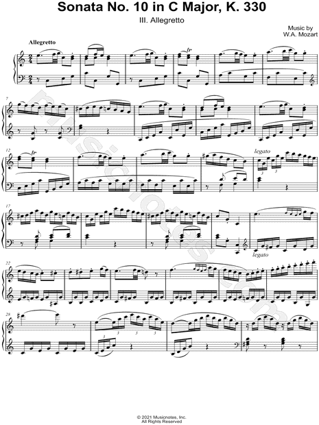 Piano Sonata No.10 in C Major - III. Allegretto