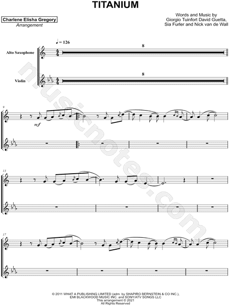 Titanium - Alto Saxophone & Violin