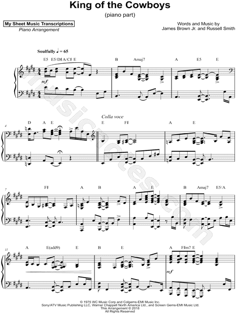 King of the Cowboys [piano part]