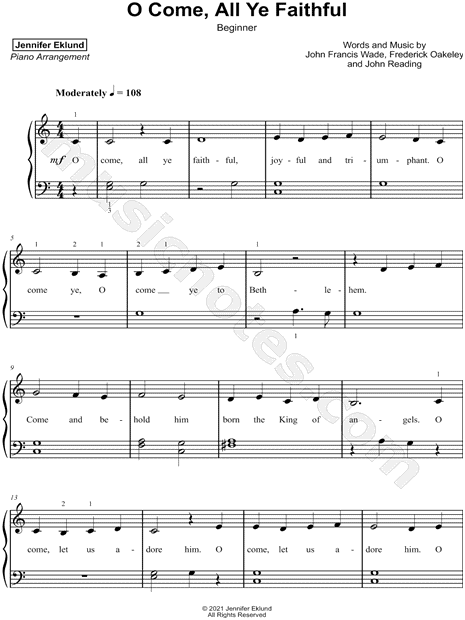 O Come, All Ye Faithful [beginner]