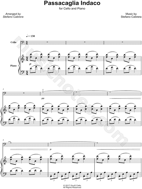 Passacaglia Indaco - Cello & Piano