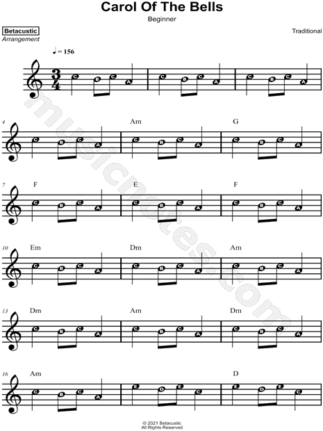 Carol of the Bells [beginner]