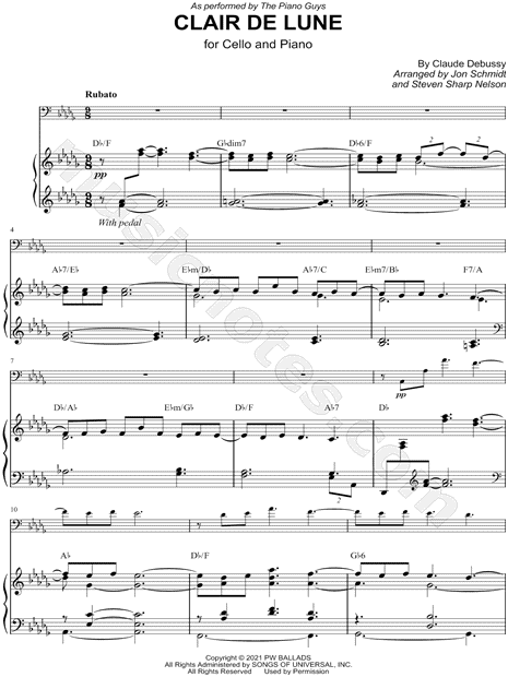 Clair de lune - Cello & Piano