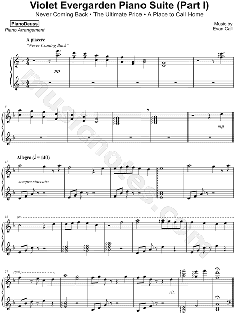 Violet Evergarden Piano Suite (Part I)