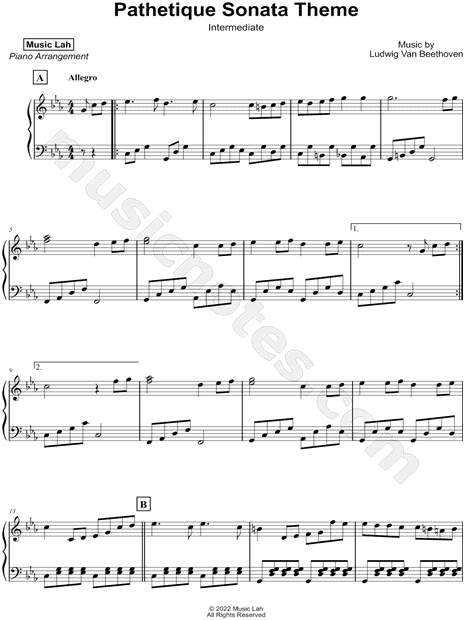 Piano Sonata No. 8 in C Minor "Pathetique": III. Rondo [intermedaite]