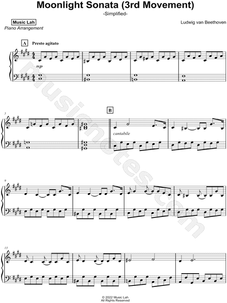 Moonlight Sonata (3rd Movement) [simplified]