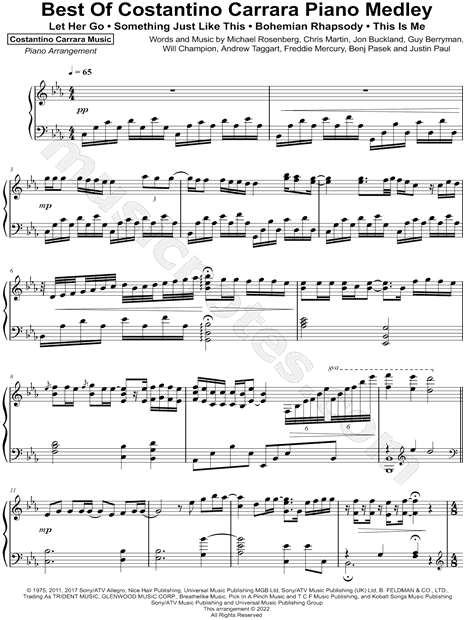 Best of Costantino Carrara Piano Medley