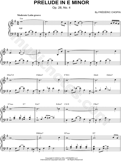 Prelude in E Minor, Op. 28, No. 4 [jazz version]