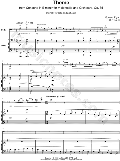 Theme from Cello Concerto in E Minor, Op. 85