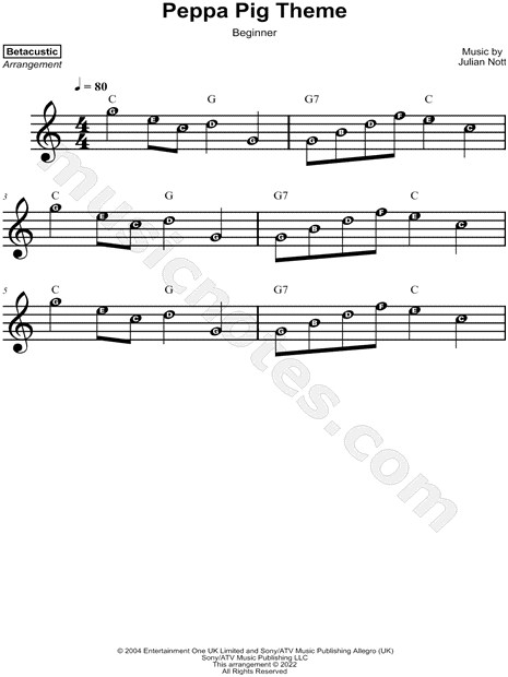 Peppa Pig Theme Song [beginner]