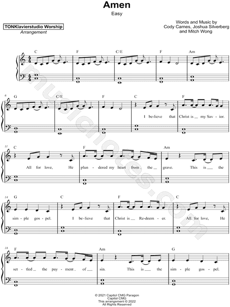 Amen (Simple Gospel) [easy]