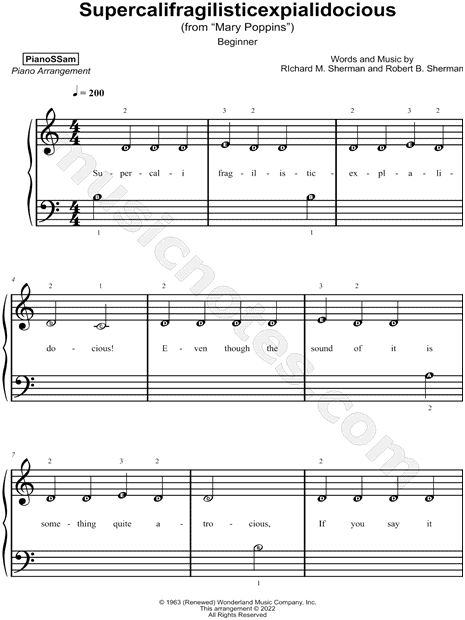 Supercalifragilisticexpialidocious [beginner]