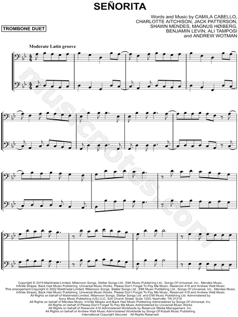 Señorita - Trombone Duet