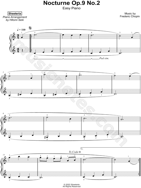Nocturne in Eb Major, Op. 9 No. 2 [easy]