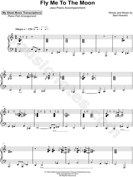 Fly Me to the Moon [jazz piano accompaniment]
