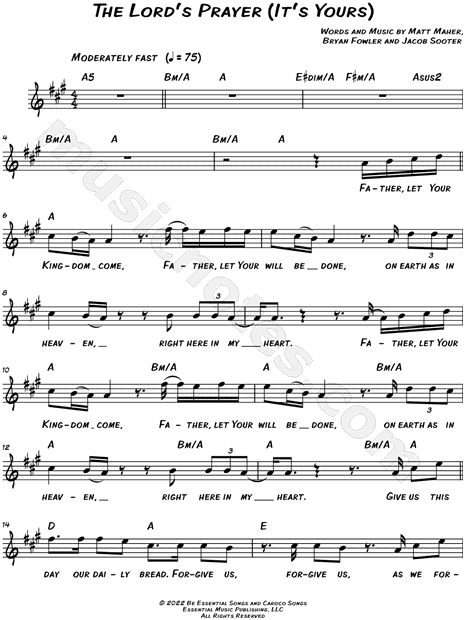 The Lord's Prayer (It's Yours)