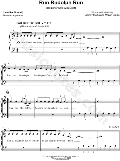 Run Rudolph Run [beginner solo with duet]