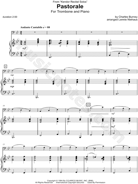 Pastorale - Trombone & Piano