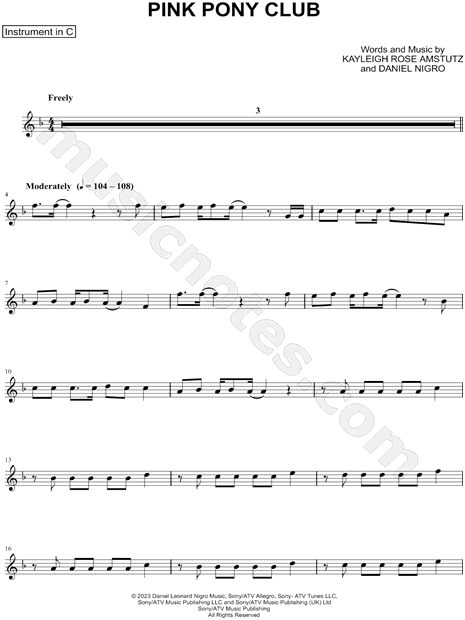 Pink Pony Club - C Instrument
