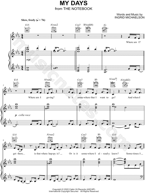 My Days - The Notebook: The Musical