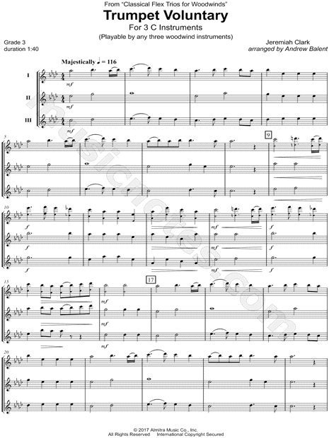 Trumpet Voluntary - C Flex Trio
