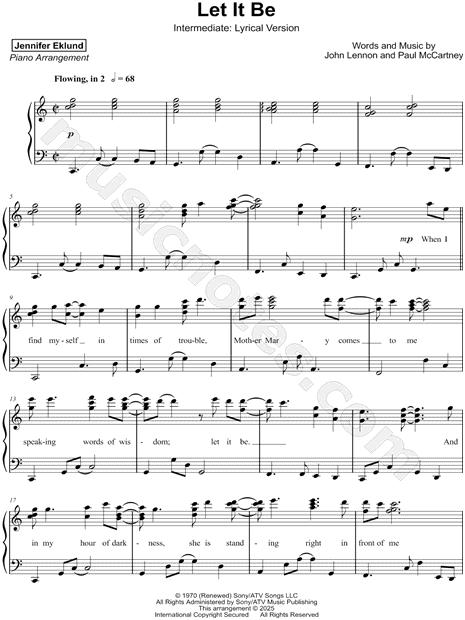 Let It Be [intermediate - lyrical]