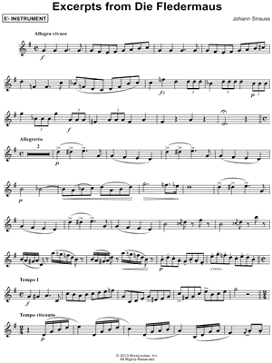 Excerpts from Die Fledermaus - Eb Instrument