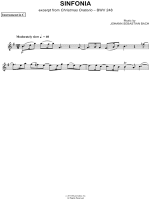 Sinfonia from Christmas Oratorio, BWV 248