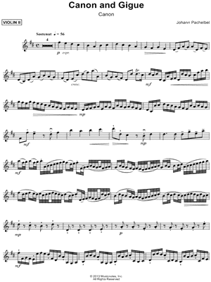 Canon and Gigue: Canon - Violin II