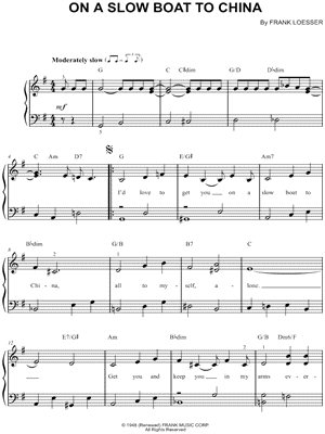 On a Slow Boat to China